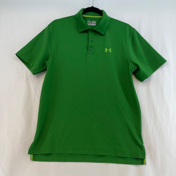 Under Armor Loose Heat Gear Golf Shirt Green Men’s Size Small - Picture 9 of 14